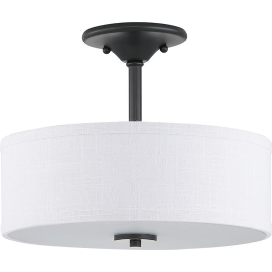 PROGRESS LIGHTING P350129-143 Graphite Inspire Collection 13" Two-Light Semi-Flush