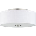 PROGRESS LIGHTING P350130-009 Brushed Nickel Inspire Collection 13" Two-Light Flush Mount