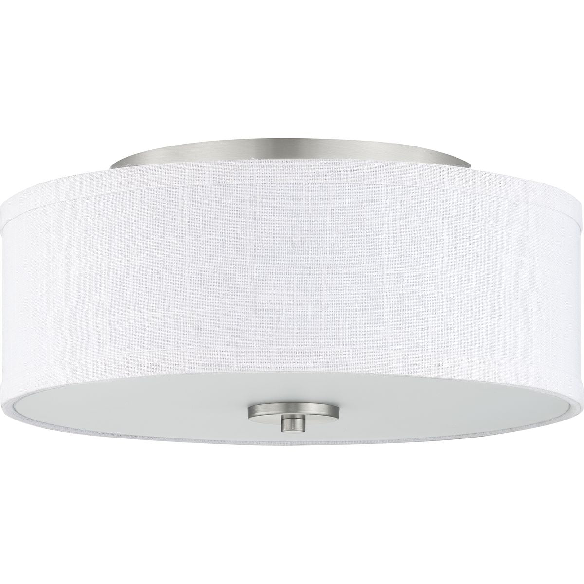 PROGRESS LIGHTING P350130-009 Brushed Nickel Inspire Collection 13" Two-Light Flush Mount