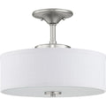 PROGRESS LIGHTING P350134-009-30 Brushed Nickel Inspire LED Collection 13" LED Semi-Flush