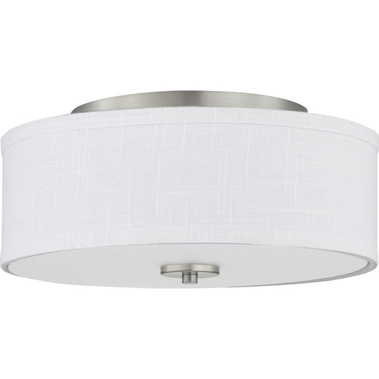 PROGRESS LIGHTING P350135-009-30 Brushed Nickel Inspire LED Collection 13" LED Flush Mount