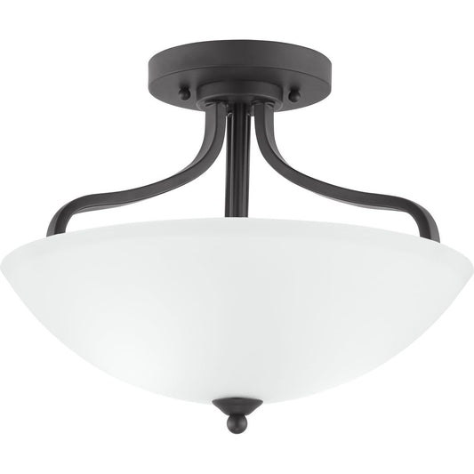 PROGRESS LIGHTING P350136-020 Antique Bronze Laird Collection Three-Light Semi-Flush Convertible