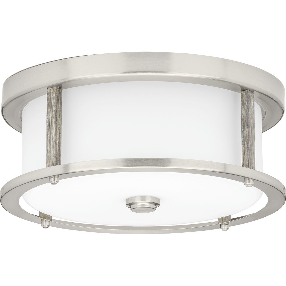 PROGRESS LIGHTING P350144-009 Brushed Nickel Mast Collection Two-Light 13" Flush Mount