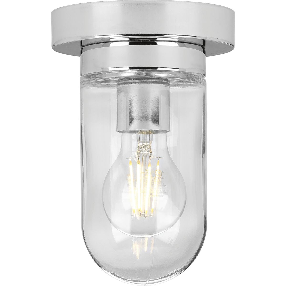 PROGRESS LIGHTING P350145-015 Polished Chrome Signal Collection One-Light Flush Mount