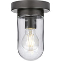 PROGRESS LIGHTING P350145-143 Graphite Signal Collection One-Light Flush Mount