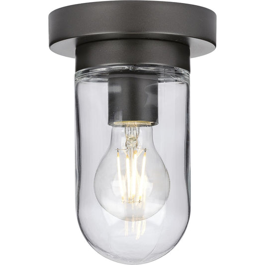 PROGRESS LIGHTING P350145-143 Graphite Signal Collection One-Light Flush Mount
