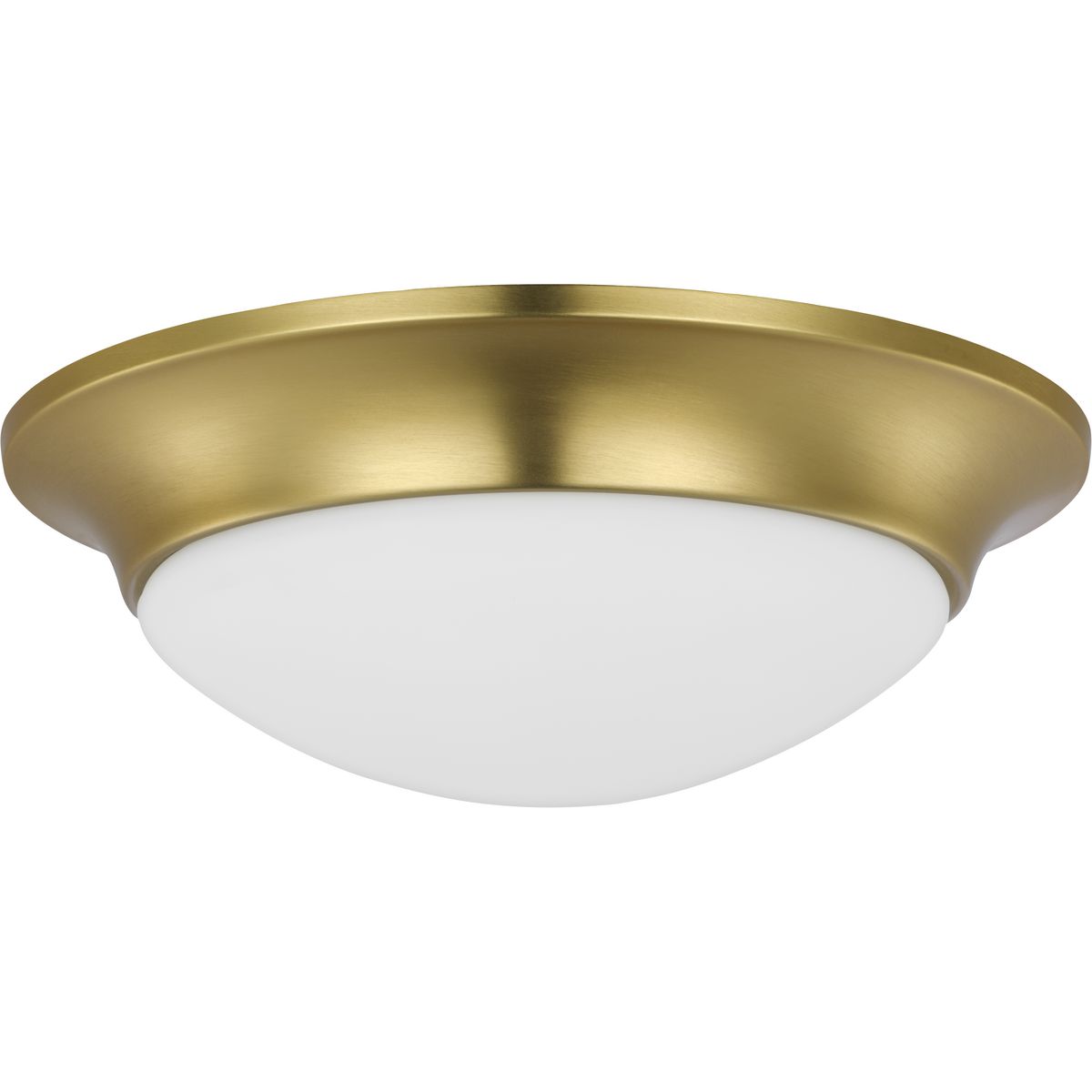 PROGRESS LIGHTING P350146-012 Satin Brass One-Light 11-1/2" Etched Glass Flush Mount