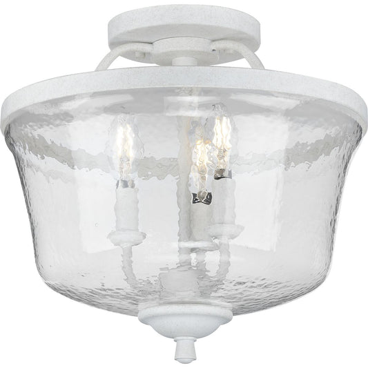 PROGRESS LIGHTING P350148-151 Cottage White Bowman Collection Cottage White Three-Light Semi-Flush Convertible