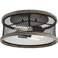 PROGRESS LIGHTING P350154-020 Antique Bronze Austelle Collection Two-Light Antique Bronze 14" Flush Mount