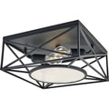 PROGRESS LIGHTING P350159-031 Matte Black Cumberland Collection Two-Light Black 13" Flush Mount