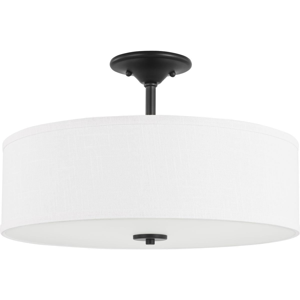 PROGRESS LIGHTING P350167-143 Graphite Inspire Collection Graphite Three-Light 18" Semi-Flush Mount