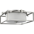 PROGRESS LIGHTING P350171-009 Brushed Nickel Chadwick Collection Two-Light Brushed Nickel 15-3/8" Flush Mount