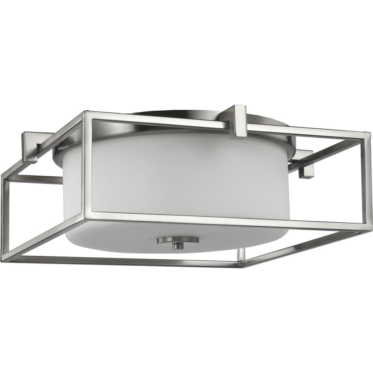PROGRESS LIGHTING P350171-009 Brushed Nickel Chadwick Collection Two-Light Brushed Nickel 15-3/8" Flush Mount