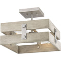 PROGRESS LIGHTING P350172-141 Galvanized Finish Hemsworth Collection Galvanized Two-Light 13-1/2" Semi-Flush Mount