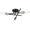 PROGRESS LIGHTING P350225-020 Antique Bronze Astra Collection Three-Light 18" Antique Bronze Modern Semi-Flush Mount Light