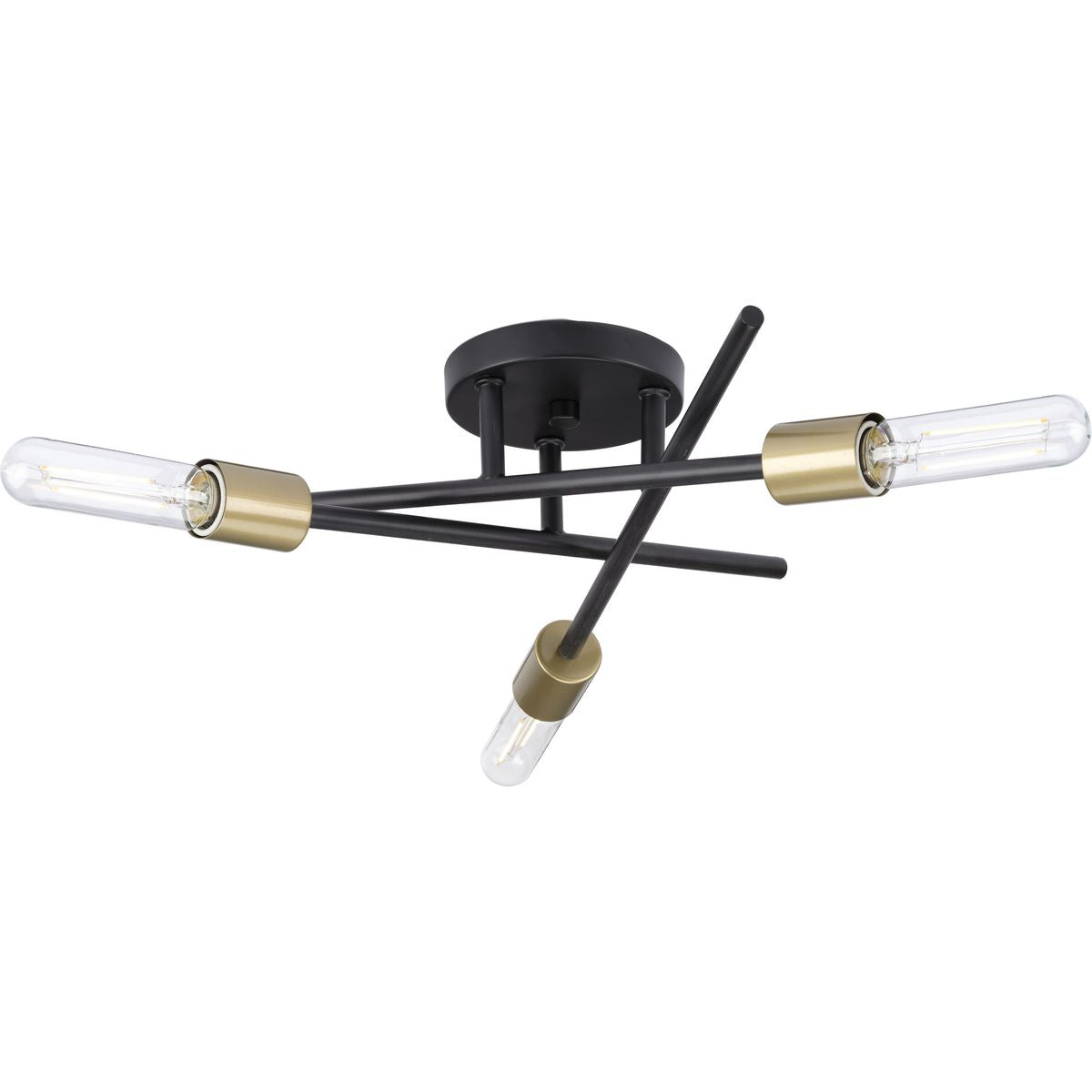 PROGRESS LIGHTING P350225-020 Antique Bronze Astra Collection Three-Light 18" Antique Bronze Modern Semi-Flush Mount Light