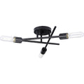 PROGRESS LIGHTING P350225-31M Matte Black Astra Collection Three-Light 18" Matte Black Modern Semi-Flush Mount Light