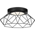PROGRESS LIGHTING P350229-31M-30 Matte Black Geodesic LED Matte Black Modern Flush Mount Light