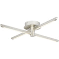PROGRESS LIGHTING P350230-186-30 Burnished Nickel Pivot LED Four-Light Burnished Nickel Modern Semi- Flush or Wall Mount Fixture