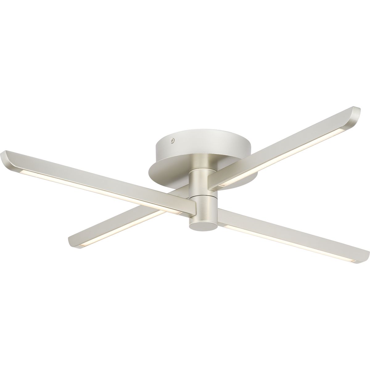 PROGRESS LIGHTING P350230-186-30 Burnished Nickel Pivot LED Four-Light Burnished Nickel Modern Semi- Flush or Wall Mount Fixture