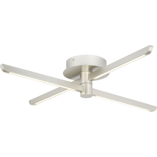 PROGRESS LIGHTING P350230-186-30 Burnished Nickel Pivot LED Four-Light Burnished Nickel Modern Semi- Flush or Wall Mount Fixture