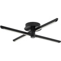 PROGRESS LIGHTING P350230-31M-30 Matte Black Pivot LED Four-Light Matte Black Modern Semi-Flush or Wall Mount Fixture