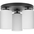 PROGRESS LIGHTING P350238-31M Matte Black Cofield Collection 12 in. Three-Light Matte Black Transitional Flush Mount