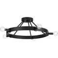 PROGRESS LIGHTING P350240-31M Matte Black Breckenridge Collection Five-Light Matte Black Rustic Farmhouse Semi-Flush Mount