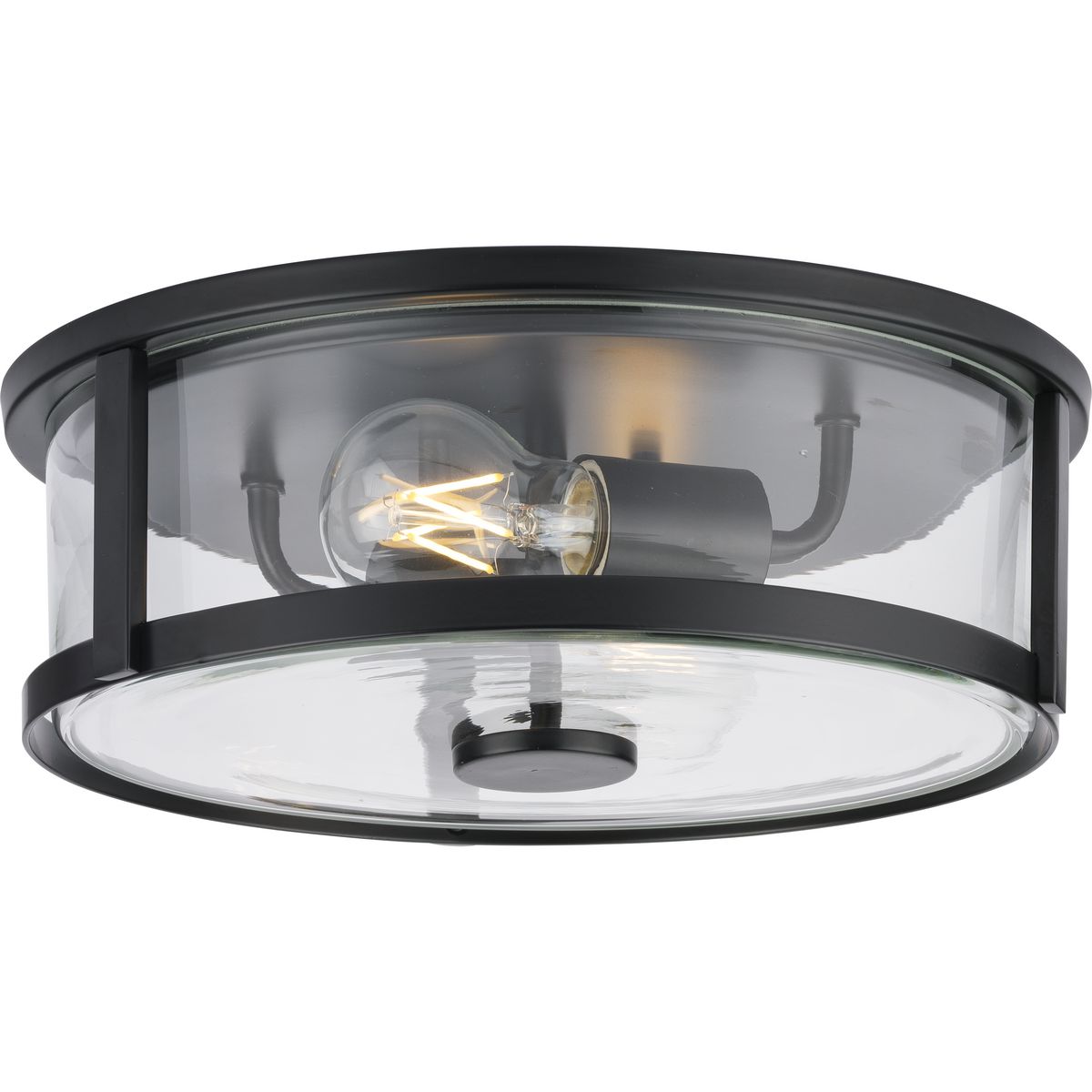 PROGRESS LIGHTING P350253-31M Matte Black Gilliam Collection 12-5/8 in. Two-Light Matte Black New Traditional Flush Mount