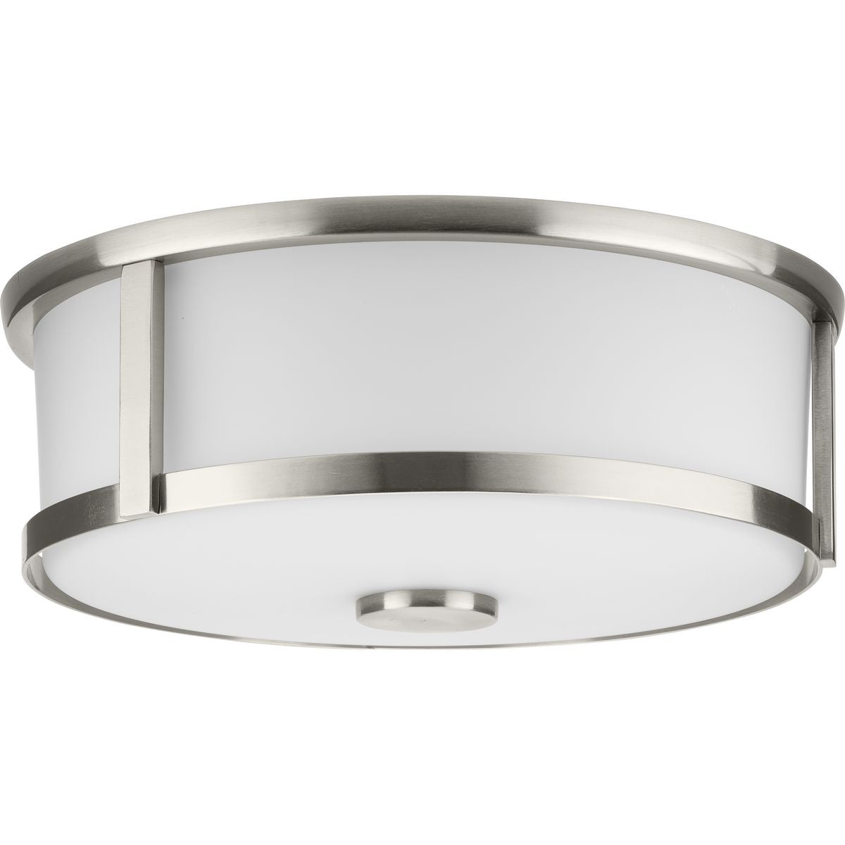 PROGRESS LIGHTING P350254-009 Brushed Nickel Gilliam Collection 12--5/8 in. Two-Light Brushed Nickel New Traditional Flush Mount
