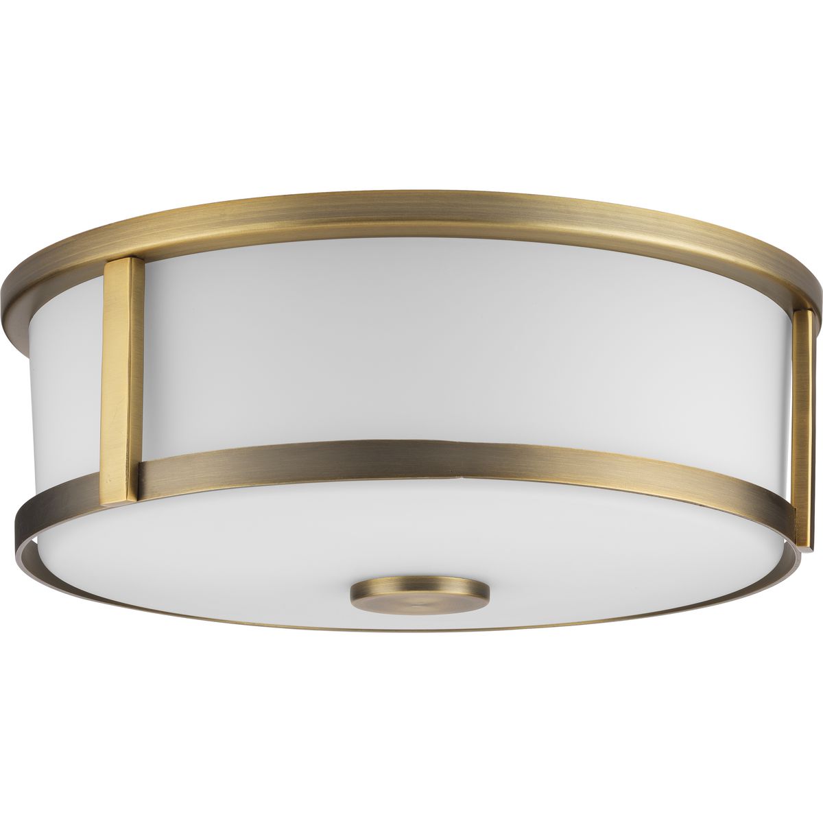 PROGRESS LIGHTING P350254-163 Vintage Brass Gilliam Collection 12-5/8 in. Two-Light Vintage Brass New Traditional Flush Mount