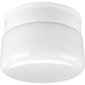 PROGRESS LIGHTING P3516-30 White One-Light White Glass 6-3/4" Close-to-Ceiling