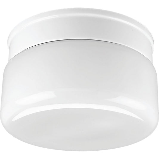 PROGRESS LIGHTING P3518-30 White Two-Light White Glass 8-3/4" Close-to-Ceiling