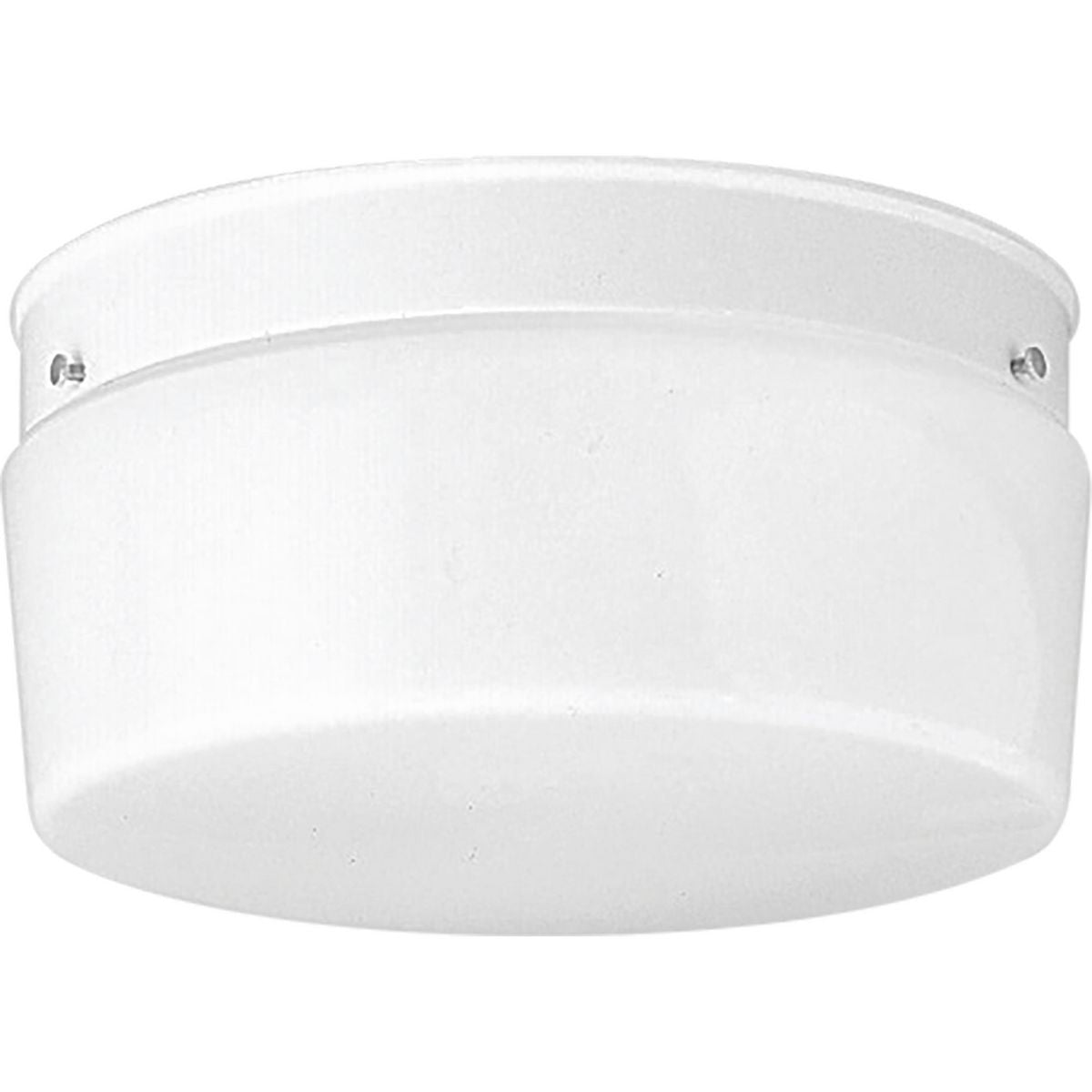 PROGRESS LIGHTING P3520-30 White Two-Light White Glass 10-3/4" Close-to-Ceiling