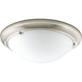 PROGRESS LIGHTING P3563-09 Brushed Nickel Eclipse Collection Three-Light 19-3/8" Close-to-Ceiling