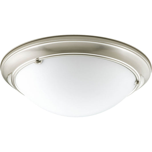 PROGRESS LIGHTING P3563-09 Brushed Nickel Eclipse Collection Three-Light 19-3/8" Close-to-Ceiling