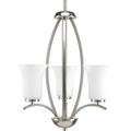 PROGRESS LIGHTING P3587-09 Brushed Nickel Joy Collection Three-Light Foyer Chandelier