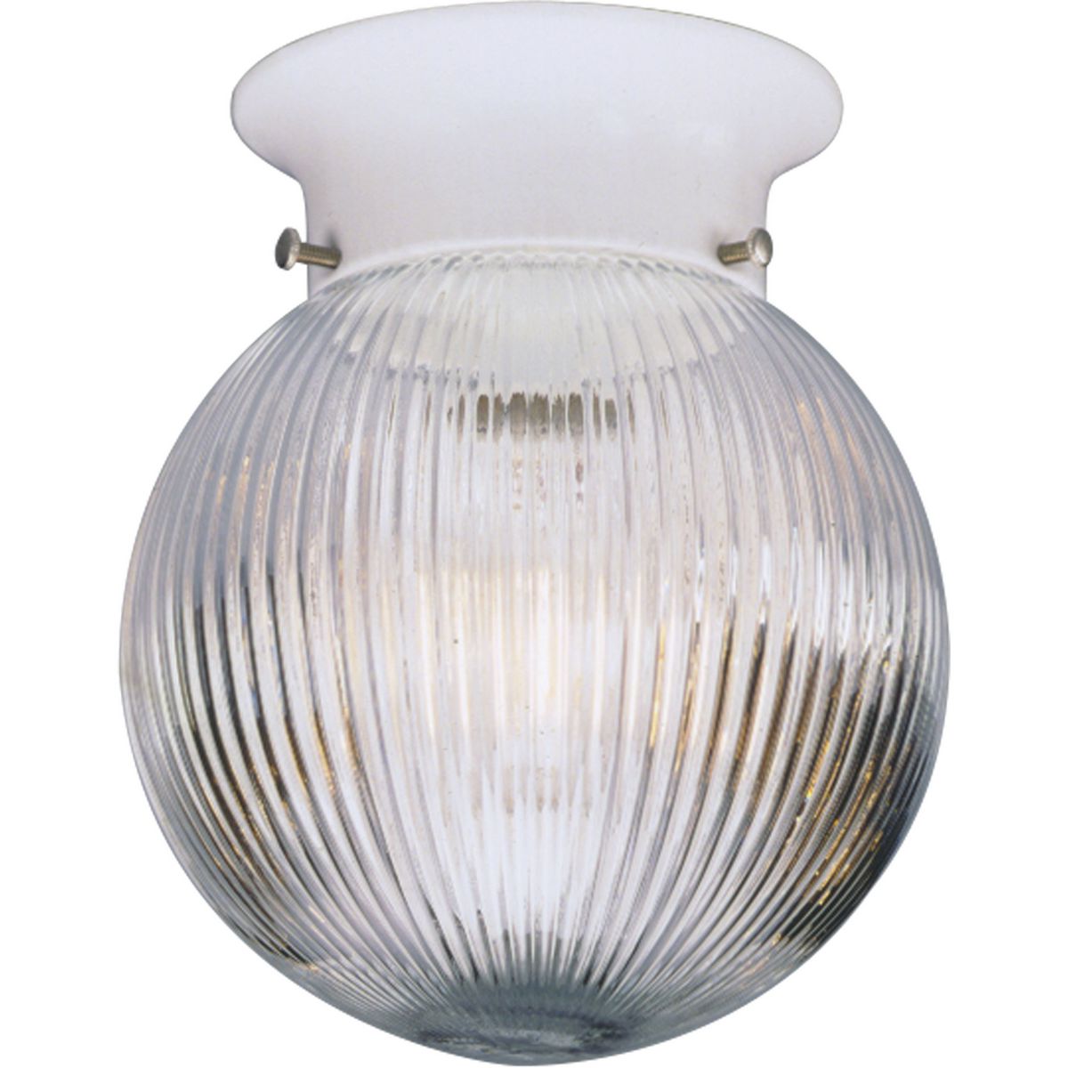 PROGRESS LIGHTING P3599-30 White One-Light Glass Globe 6-3/8" Close-to-Ceiling