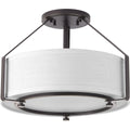PROGRESS LIGHTING P3604-20 Antique Bronze Ratio Collection Three-Light 16" Semi-Flush Mount