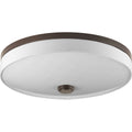 PROGRESS LIGHTING P3611-2030K9 Antique Bronze Weaver LED Collection Two-Light LED 16" Flush Mount