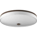 PROGRESS LIGHTING P3612-2030K9 Antique Bronze Weaver LED Collection Three-Light LED 22" Flush Mount