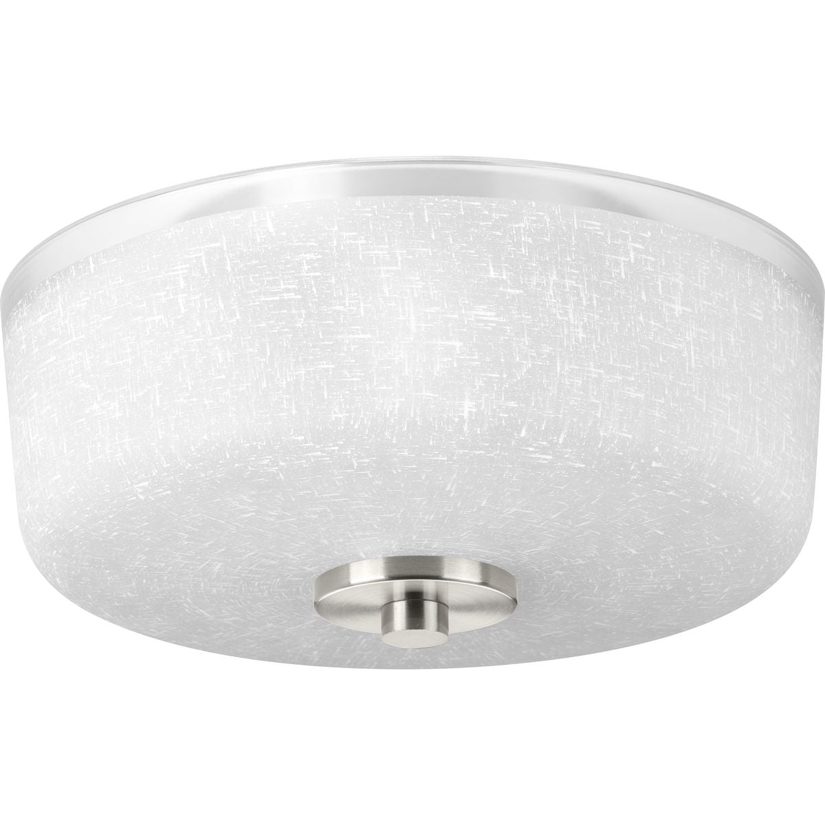 PROGRESS LIGHTING P3620-09 Brushed Nickel Alexa Collection Two-Light 12-1/4" Flush Mount