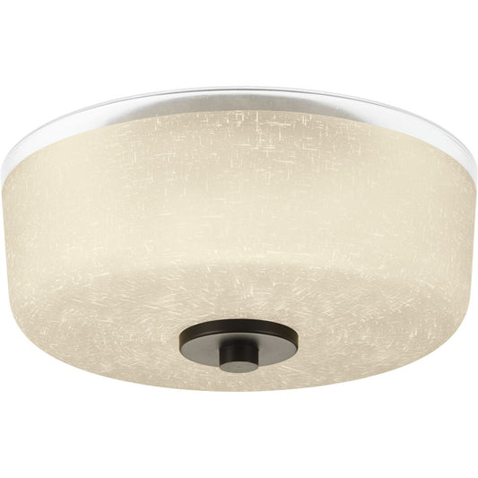 PROGRESS LIGHTING P3620-20 Antique Bronze Alexa Collection Two-Light 12-1/4" Flush Mount