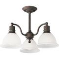 PROGRESS LIGHTING P3663-20 Antique Bronze Madison Collection Three-Light 20-3/4" Close-to-Ceiling