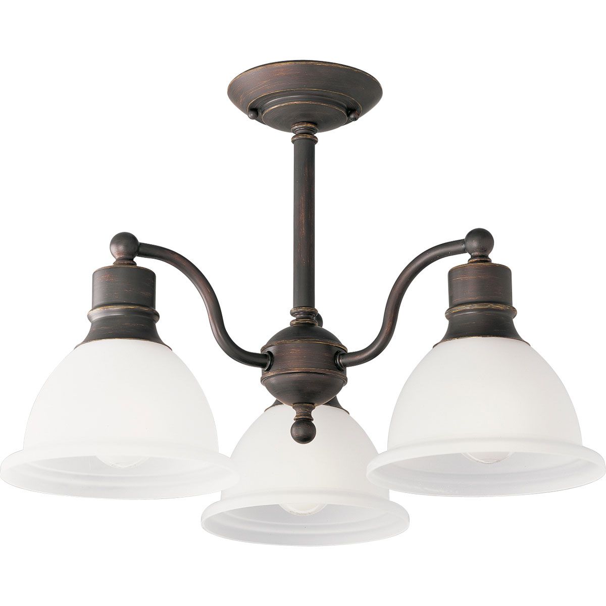 PROGRESS LIGHTING P3663-20 Antique Bronze Madison Collection Three-Light 20-3/4" Close-to-Ceiling
