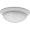 PROGRESS LIGHTING P3689-30 White Two-Light Alabaster Glass 14" Close-to-Ceiling