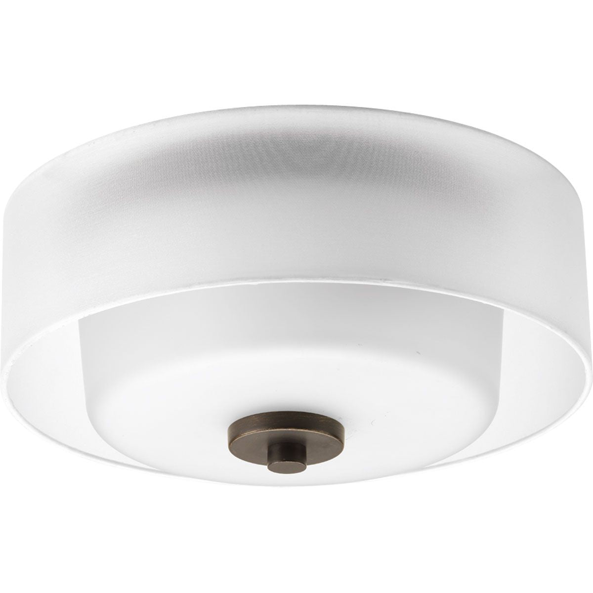PROGRESS LIGHTING P3693-20 Antique Bronze Invite Collection Two-Light 12" Flush Mount