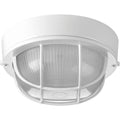 PROGRESS LIGHTING P3709-30 White One-Light Bulkhead 7-7/8" Flush Mount