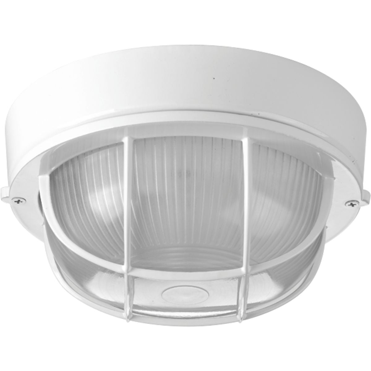 PROGRESS LIGHTING P3709-30 White One-Light Bulkhead 7-7/8" Flush Mount