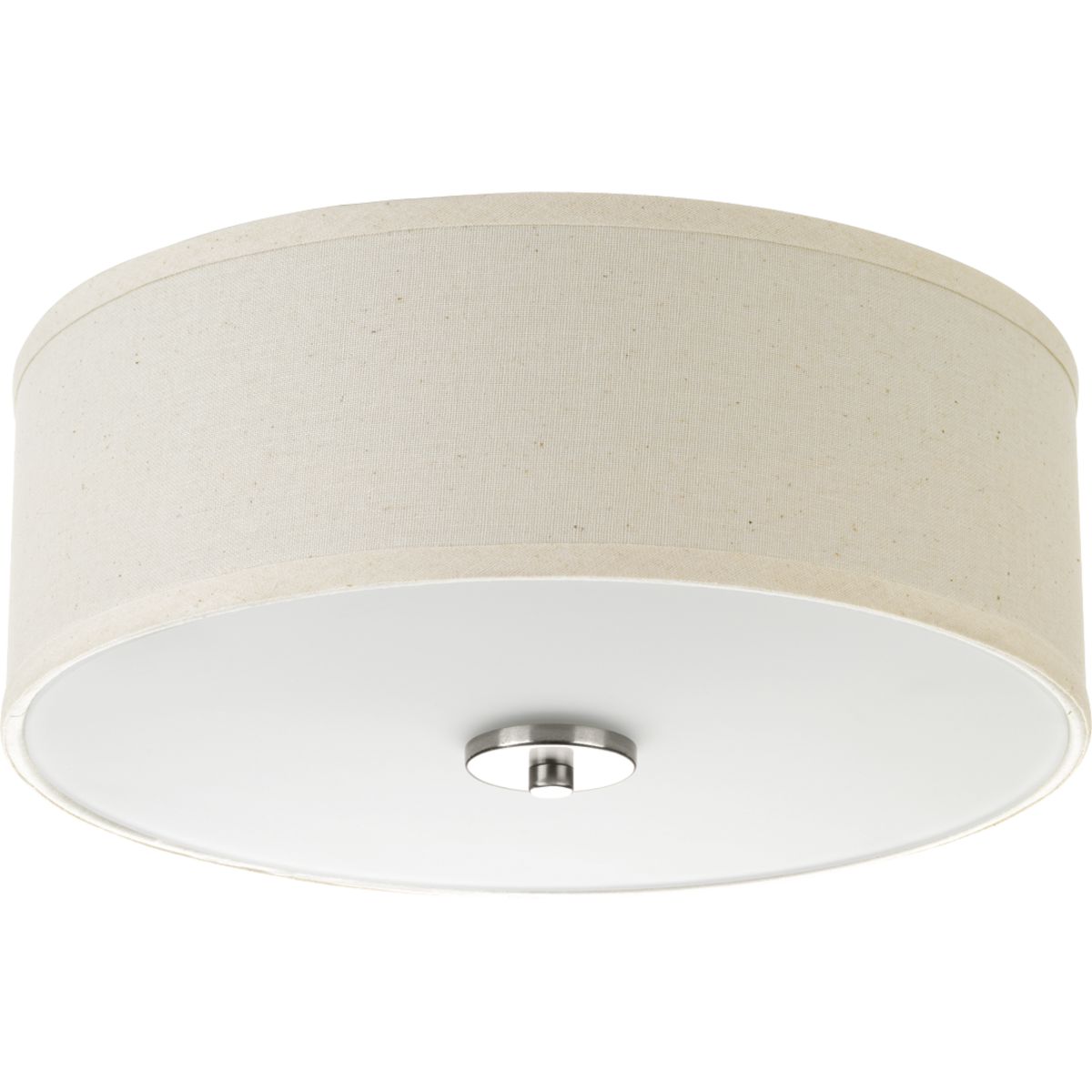PROGRESS LIGHTING P3713-09 Brushed Nickel Inspire Collection Two-Light 13" Flush Mount
